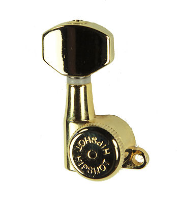 Genuine Hipshot 8 string Left/Reverse Gold enclosed Grip-Lock locking tuners
