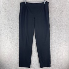 Talbots Black Straight Leg Dress Pants Womens Mid-Rise Flat Front Size 10