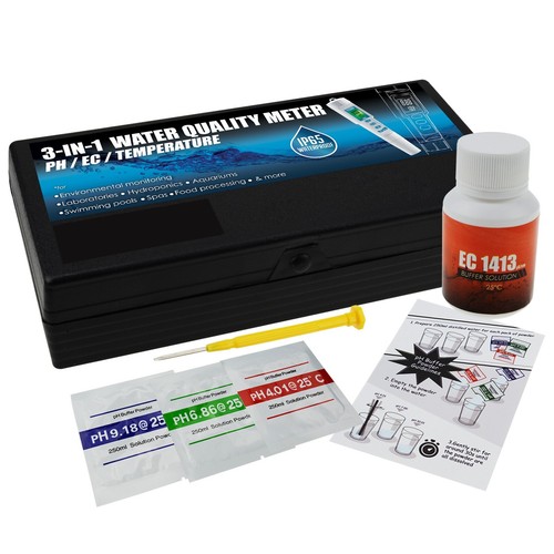 3 in 1 Combo pH / EC / Temperature Meter Water Quality for Aquariums Hydroponics - Picture 12 of 12