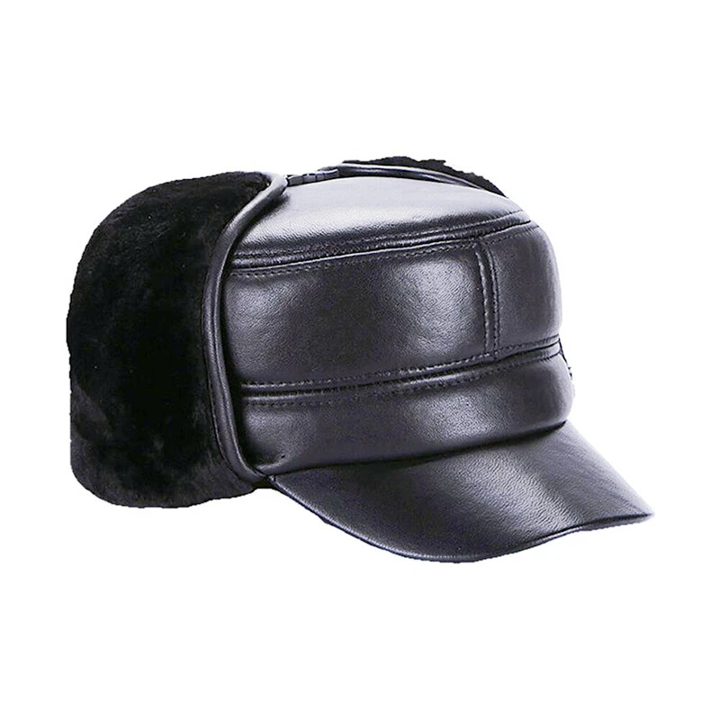 Men's Real Sheepskin Leather Ear Warm Hat / Warm Truck Drivers Winter Hat
Opens in a new window or t