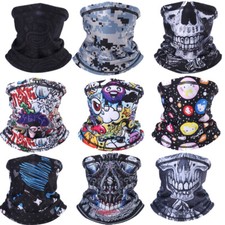 Skull Motorcycle Cycling Face Mask Neck Gaiter Bandana Headwear for Men Women