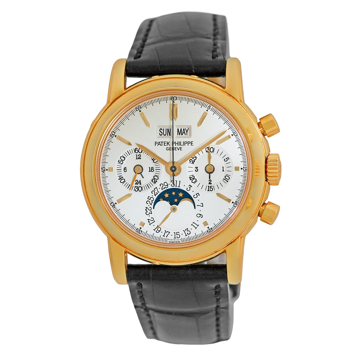 PATEK PHILIPPE 18K Yellow Gold 36mm Perpetual Calendar 3970 Box Warranty 3970 J