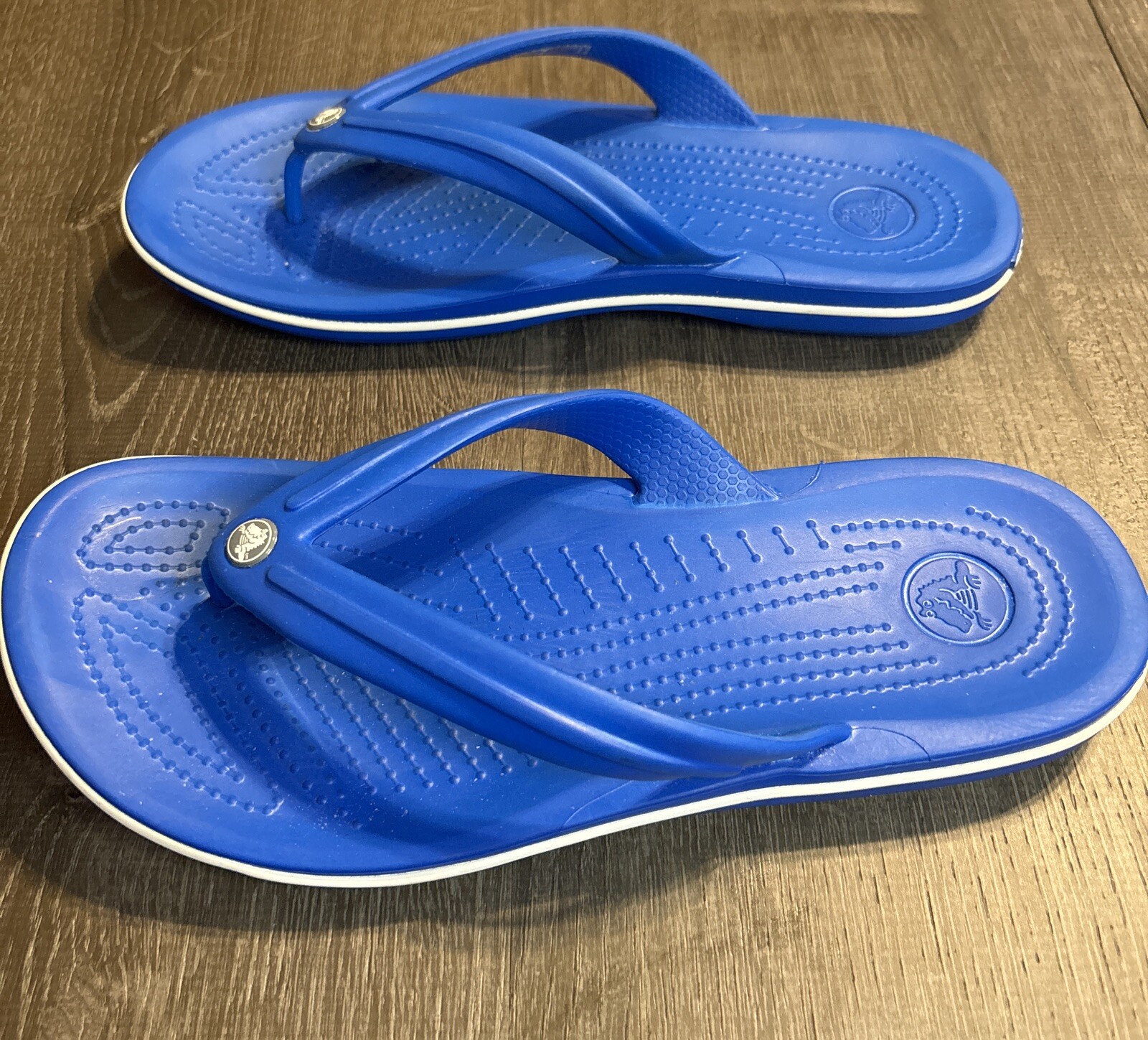 Crocs Flip Flops Sandals Blue Mens Size 7 Woman’s 9 eBay