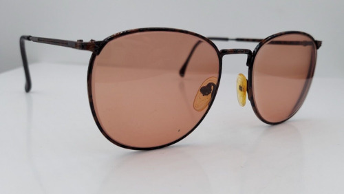 Vintage Brown Marble Oval Metal Sunglasses FRAMES… - image 1