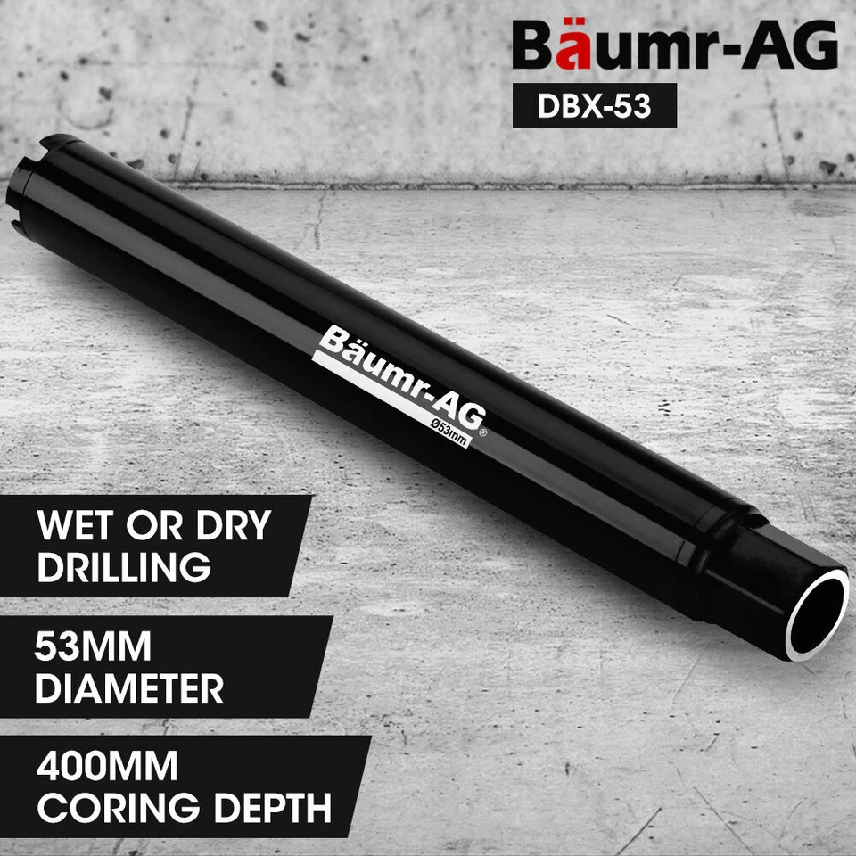 Baumr-AG Diamond Core Drill Bit 53mm Concrete Wet Dry Tile Stone Brick Marble
