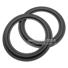 2pcs 8" inch speaker rubber edge woofer surround circle repair part replacement 