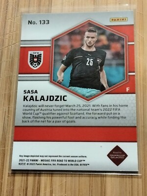 SASA KALAJDZIC 2021-22 Panini MOSAIC FIFA WORLD CUP Rookie Card