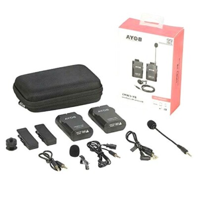 BOYA BY-CWM1 2.4 GHz Wireless Lavalier Omnidirectional Microphone with Gooseneck