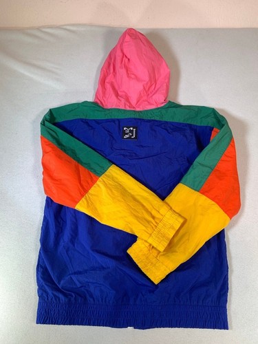 Vintage Nike Air Jordan Nylon Jump Jacket Youth large Kids 90s Retro color block - Picture 8 of 9