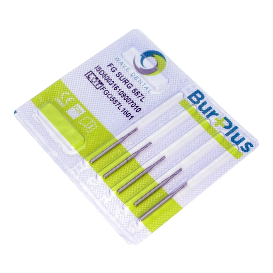 Fresas quirúrgicas dentales Wave 557L largo 25 mm carburo para alta velocidad FGOS SL FG SURG Foto 4 de 4