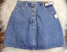 Jordache Streetwear Y2K Skirt Teens Junior's Size 7/8 Blue Denim Pockets NWT