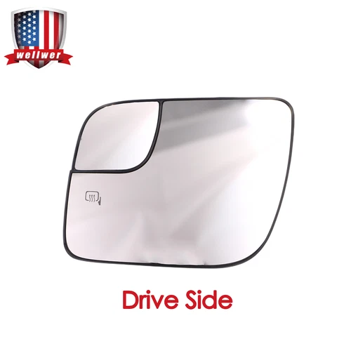 New Heated Side Mirror Glass Driver Side for Ford Explorer 2011-2019