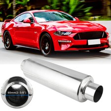 3" Inlet/Outlet Exhaust Resonator Stainless Steel 16" Muffler For Ford Mustang