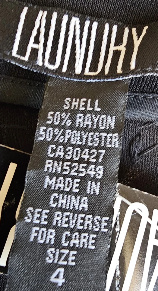 Laundry by Shelli Segal Womens Pants Size 4 Black NEW - Image 2 of 4