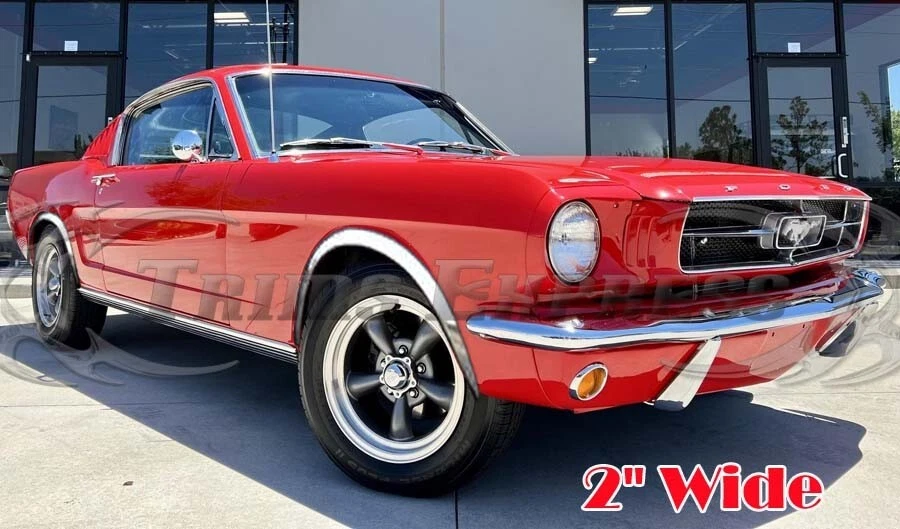 for 1964.5 1966 Ford Mustang Fender Wheel Well Trim Stainless
