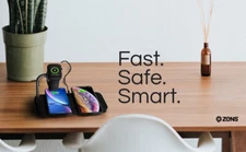 ZENS Aluminum Dual  Docking Charger for iPhone And Watch New Black