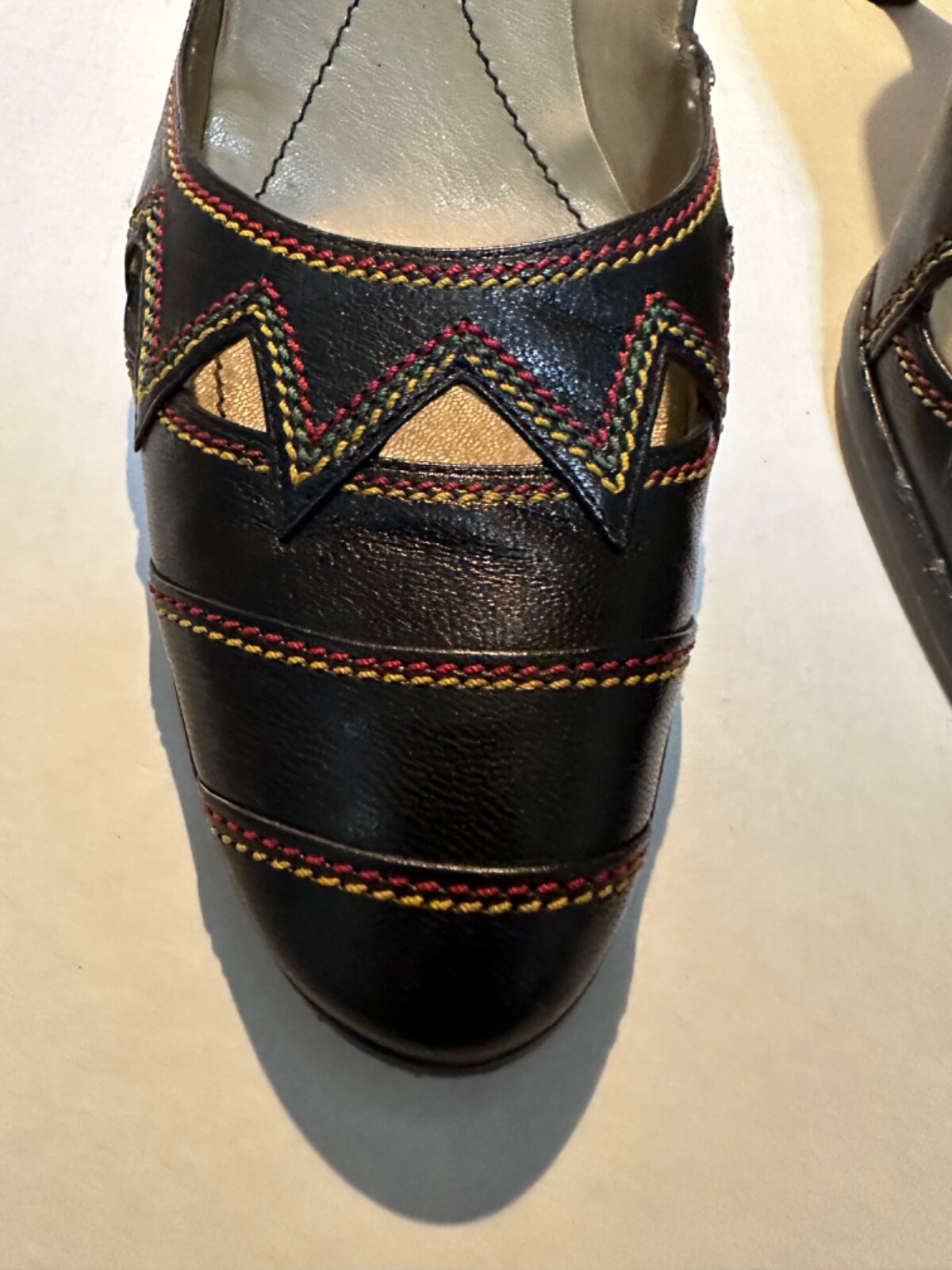 scarpe yves saint laurent rosse nere gialle e verdi taglia 39 o 9 usate