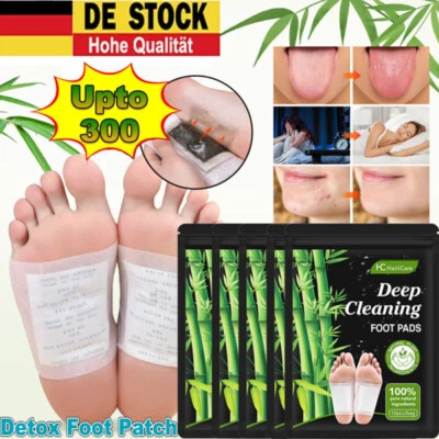HAILICARE 300 Stück Entgiftungspflaster Fusspflaster Detox Pflaster Bambus Foot Patch Pads