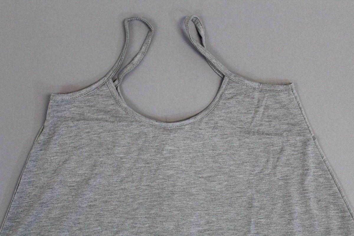 Boohoo Women's Alice Basic Swing Cami Vest LL1 Grey Size US:2 UK:6 NWT