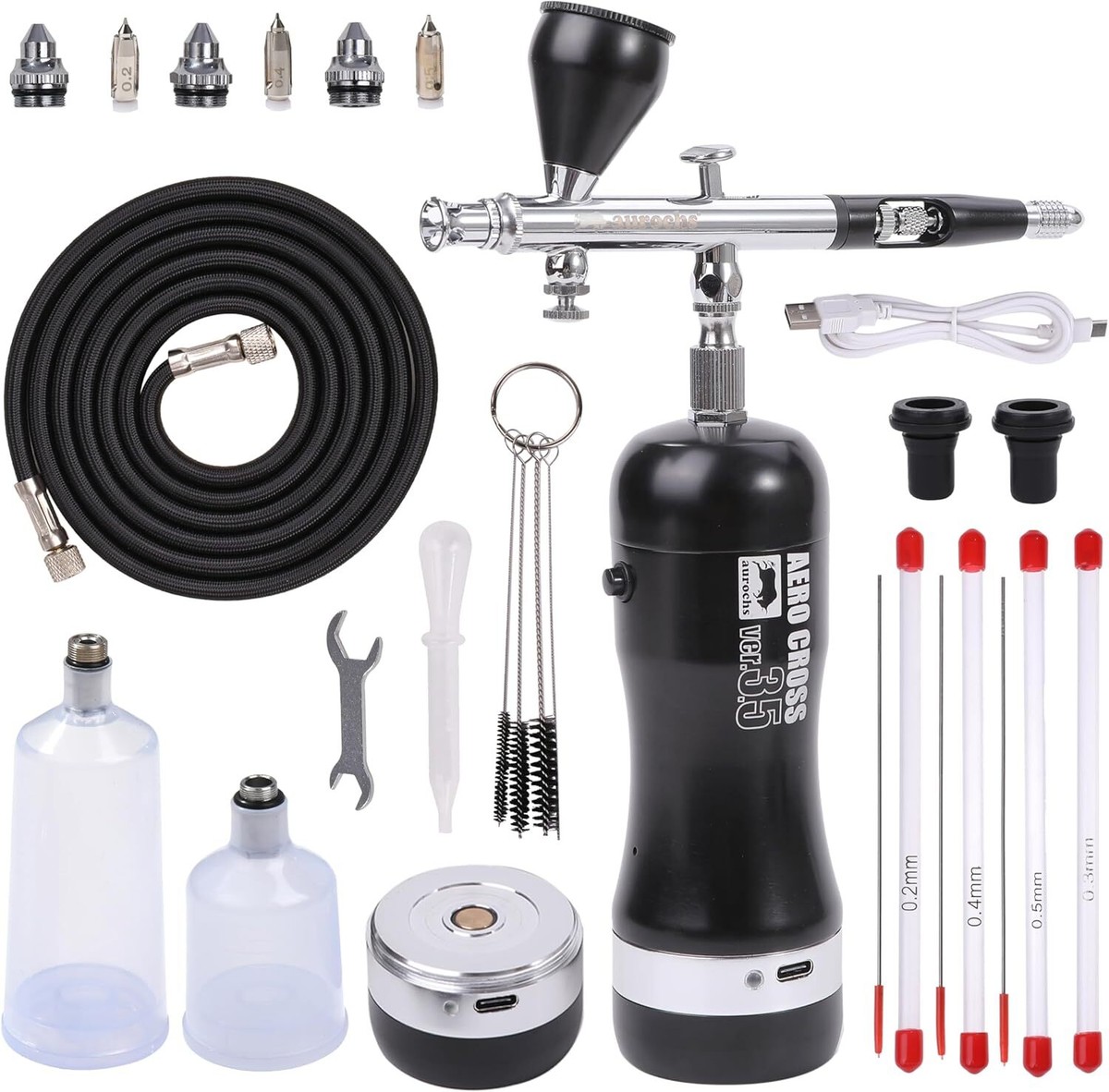 AUROCHS Aero Cross ver.3.5 Rechargeable Air Brush Set Art AUROCHS Aero Cross ver.3.5 Rechargeable Air Brush Set Art