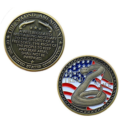 1PC Challenge Coin US Constitution The Second 2ND Amendment Don't Tread On Me