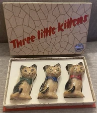 Vintage MEM Three Little Kittens Cats Nr. 5744 Castile Soap Set, Austria, New