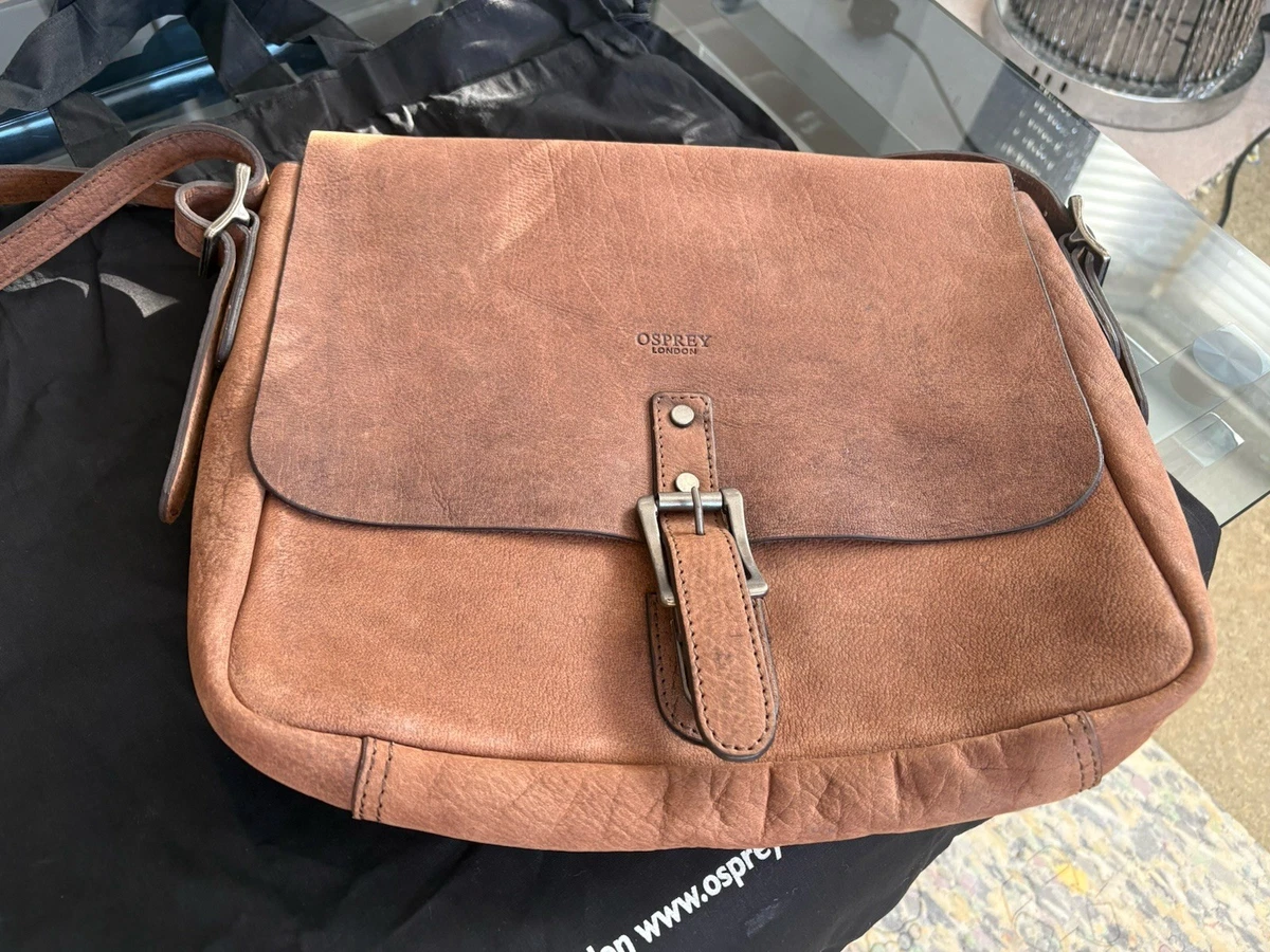Osprey 'The Clayton' große Herren-Umhängetasche aus Leder Kuriertasche/Laptoptasche