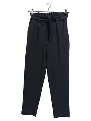 Cache Cache Damen Stoffhose Gr. 36 Schwarz Modern Paperbag Bund