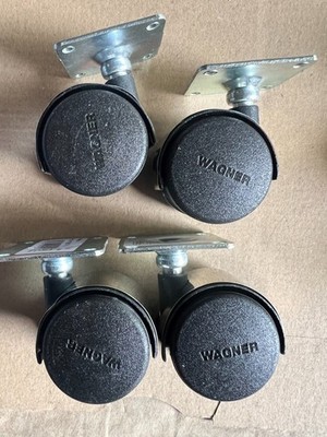 4 Stück Möbelrollen Doppelrolle Ø 40mm mit Platte  / H1Pal11K5