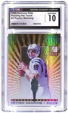 1999 Peyton Manning Donruss Elite Passing The Torch #3 CGC Mint 10