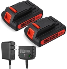 2 Packs 20V Replacement Battery and Charger for Black and Decker 20v Max 3.0A...