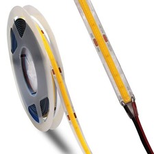 DC 12V Premium COB LED Strip Flexible High Density Chips CRI 90 White Lights...