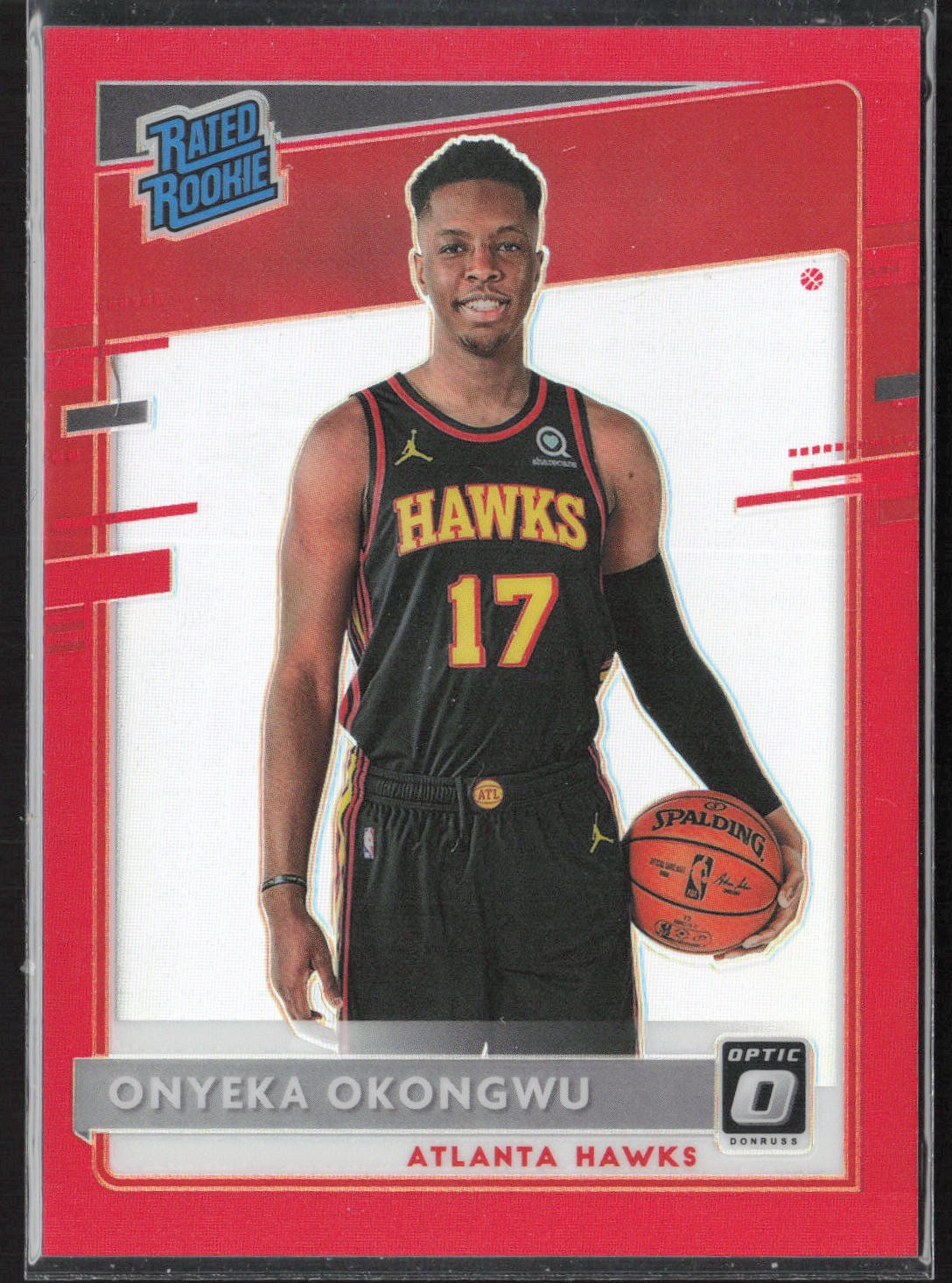2020-21 Donruss Optic #156 Onyeka Okongwu Red Holo #/99 Rated Rookie