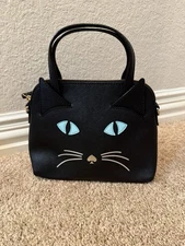 Kate Spade Black Cat Top Handle And Crossbody Purse