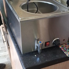 Stainless Steel Countertop Bain Marie Food Warmer Double Well 2 Pots & Lids
