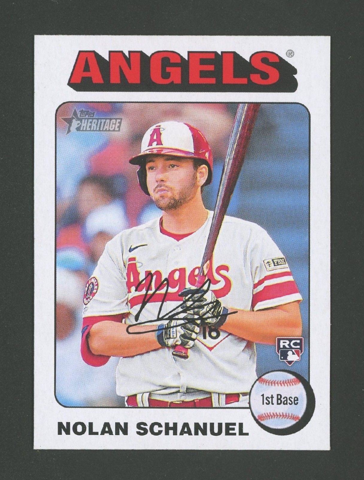 2024 Topps Heritage #389 Nolan Schanuel White Border
