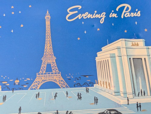Juego de talco, cubo de baño y jabón vintage Bourjois noche en París - trío raro - Imagen 13 de 24