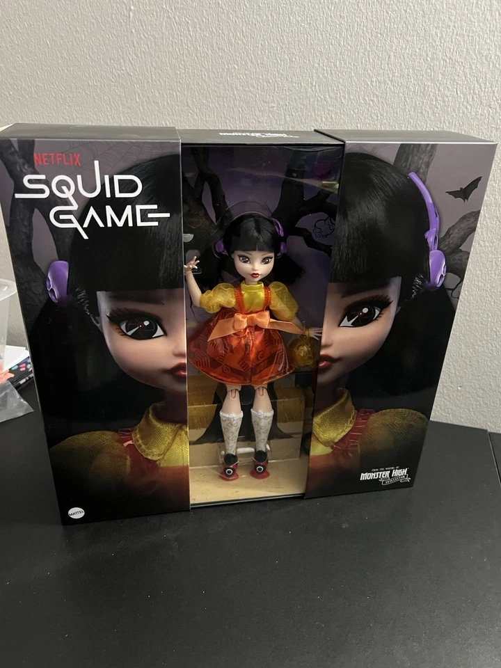 Squid Game Young Hee Red Light Green Light Doll 2024 Mattel Skullector New - Image 3 of 3