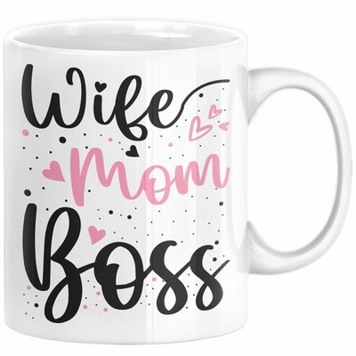 Wife Mom Boss Tasse Geschenk Mutter Mama zum Muttertag Muttertagsgeschenk