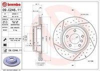 2X Bremsscheibe Hinten Brembo 09C24611 FÜR BMW