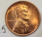 1946-S  Lincoln Cent BU  Nice Red Color  #5