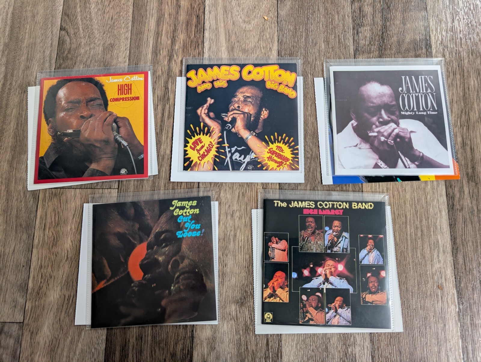 JAMES COTTON 5 CD Bundle - Live From Chicago/High Compression/Mighty Long Time