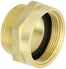 Dixon Valve FM15S15T Brass Fire Equipment Hex Nipple 1-1/2" NPSH Female x 1-1/2"