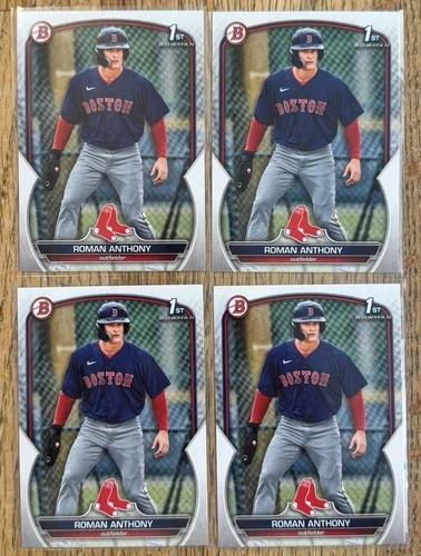 2023 Bowman Paper Prospects 1st Card Roman Anthony LOT of 4 cards Red Sox 🔥🔥