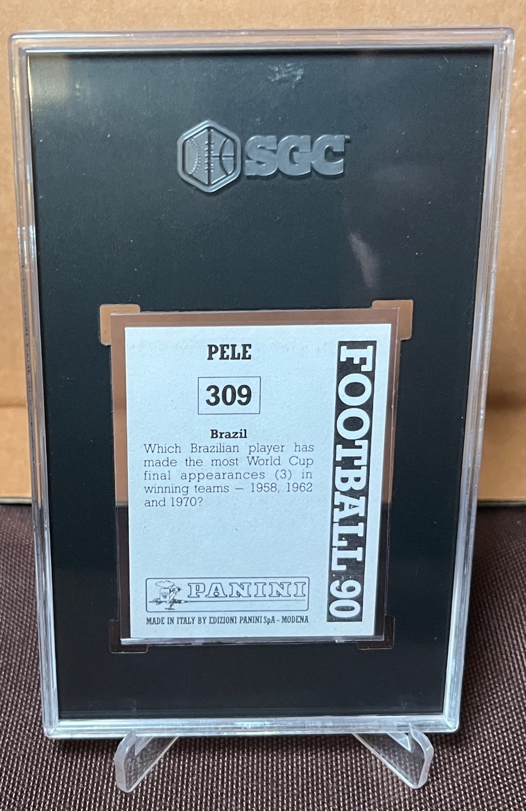 1989-90 Panini UK Football - PELE - #309 - SGC 7 view 2
