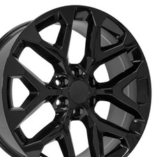 22 Gloss Black 5668 Wheel Fits Silverado Tahoe Snowflake Rim 22x9 Ck156 22 Gloss Black 5668 Wheel Fits Silverado Tahoe Snowflake Rim 22x9 Ck156