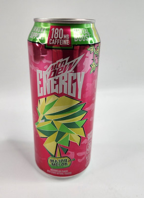 1 - Major Melon Mountain Dew Energy Drink 16oz Can Limited