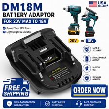 USB Battery Adapter Converter For 20V DEWALT Milwaukee M18 Convert To Makita 18V