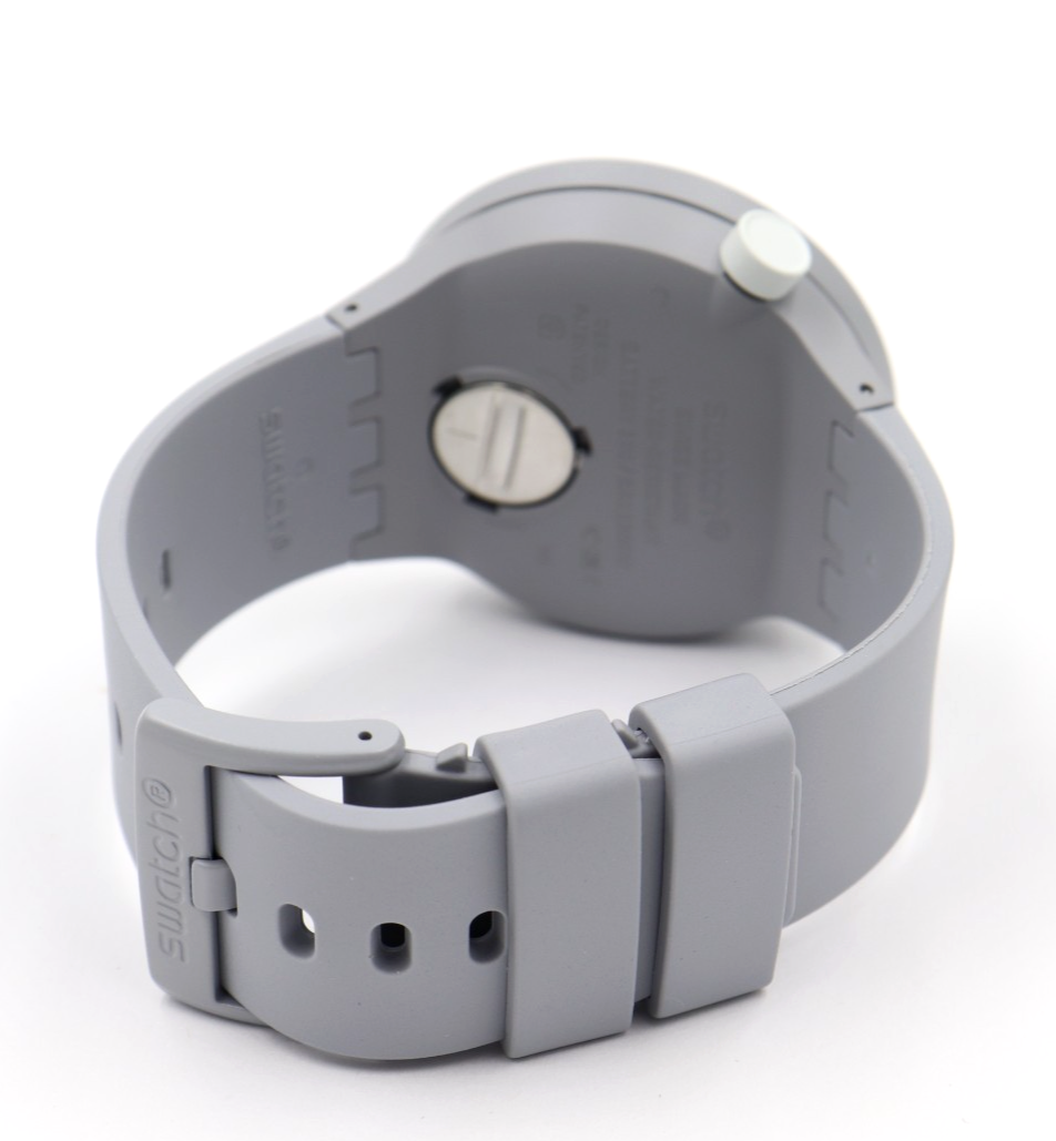 Swatch BIG BOLD グレー New Swiss Swatch Big Bold C-Gray Silicone Skeleton Watch 47mm