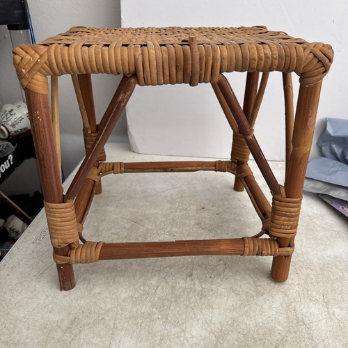 Hand Woven Bamboo Stool Leg Rest Made In Signapore - Picture 6 of 9